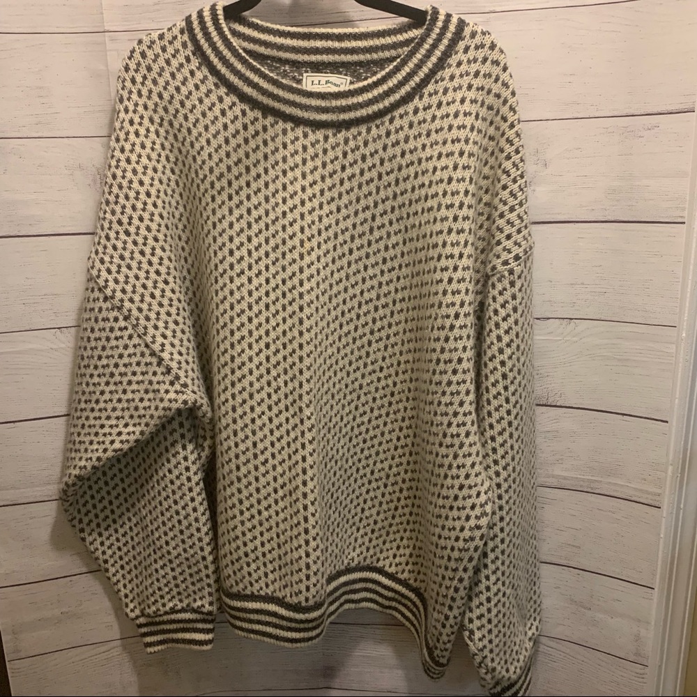 Vintage 80’s L.L. Bean Nordic wool fisherman sweater plus XXL